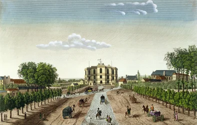 A Királyi Csillagvizsgáló, 1815-20 körül (színes metszet)